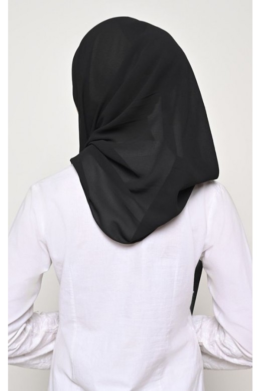 Pasmina Cerutti Baby Doll Jahit Tepi Black